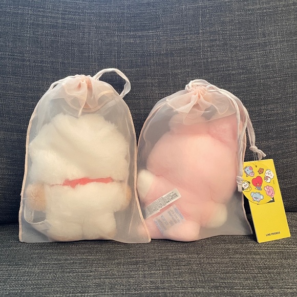 BT21 Line Friends Plush "RJ" and "Cooky" - Picture 4 of 4